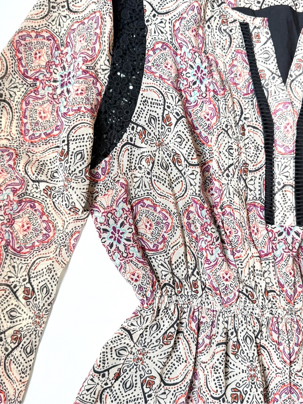 Maeve For Anthropologie Phoenicia Paisley Long-Sleeve Boho Dress View 5